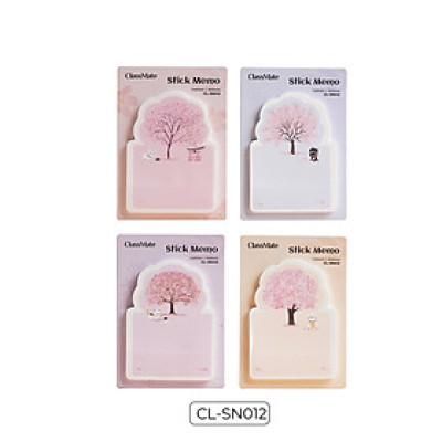 Giấy note Classmate Stick Memo CL-SN012 Thiết Kế Cây và Mèo, Dùng Để Ghi Chú, Trang Trí Sổ Vở Tiện Lợi