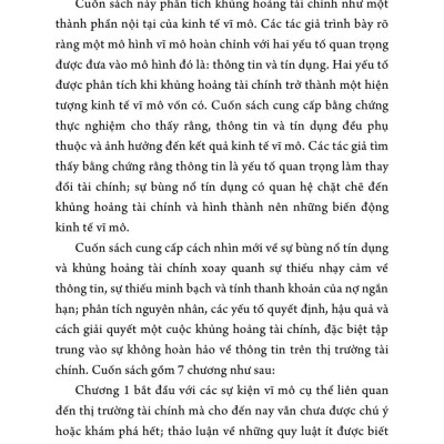 Kinh tế vĩ mô và các cuộc khủng hoảng tài chính. Liên kết với nhau bởi những thông tin thay đổi liên tục - bản in 2025