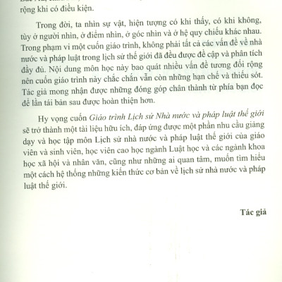 Giáo Trình Lịch Sử Nhà Nước Và Pháp Luật Thế Giới - PGS. TS. Nguyễn Minh Tuấn - Tái bản - (bìa mềm)