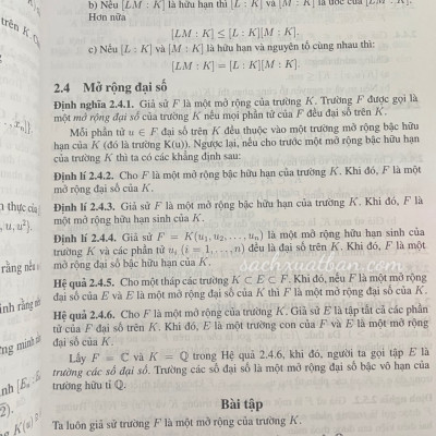Sách Bài Tập Lý Thuyết Galois