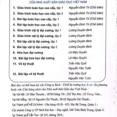 Bài Tập Vật Lý Đại Cương Tập 1 ( Dùng Cho Sinh Viên Các Trường Cao Đẳng)