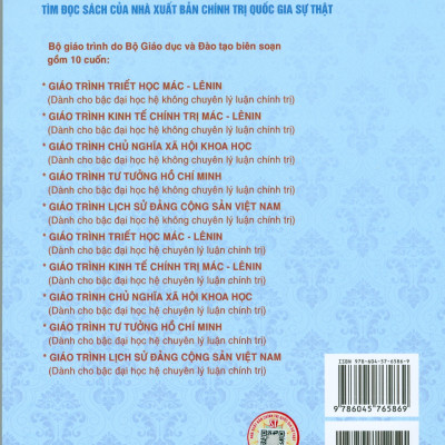 Combo 3 cuốn Giáo Trình Lịch Sử Đảng Cộng Việt Nam + Giáo Trình Chủ Nghĩa Xã Hội Khoa Học + Giáo Trình Triết Học Mác – Lênin (Dành Cho Bậc Đại Học Hệ Không Chuyên Lý Luận Chính Trị) - Bộ mới năm 2021