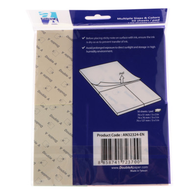 Giấy Ghi Nhớ 3 Size Màu Dịu Double A