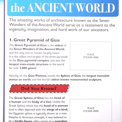 Wonders Of Learning - Sticker Book - Discover Megastructures