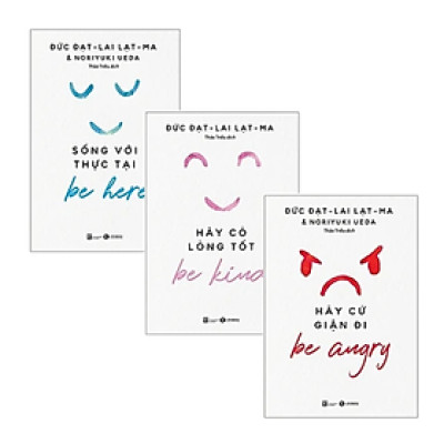 Combo 3Q Sách Nghệ Thuật Sống Đẹp Của Đức Đạt - Lai Lạt - Ma :  Be Here - Sống Với Thực Tại + Be Kind - Hãy Có Lòng Tốt + Be Angry - Hãy Cứ Giận Đi