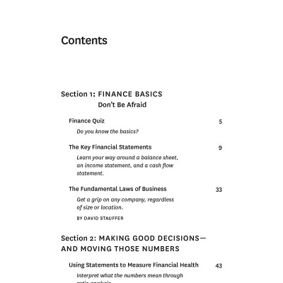 Harvard Business Review Guide To Finance Basics For Managers