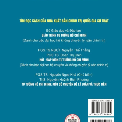 Giáo trình tư tưởng Hồ Chí Minh về công nhân, nông dân, trí thức ( bản in 2024)