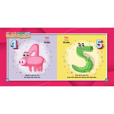 Sách - Cùng Bé Khám Phá Thế Giới Xung Quanh - Số Đếm - Sách Song Ngữ (Bìa cứng)