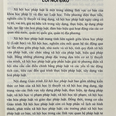 Sách - Giáo Trình Xã Hội Học Pháp Luật