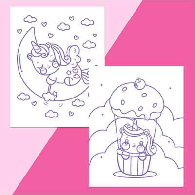 Unicorns Colour-Me Magnets