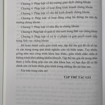 Sách - Giáo Trình Luật Chứng Khoán - Học Viện Ngân Hàng