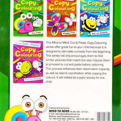 Fun With Cut & Paste Copy Colouring: Snail Fun Time