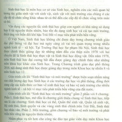 Giáo Trình Sinh Thái Học Và Môi Trường