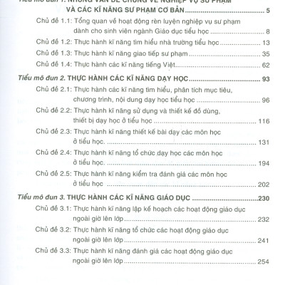 Giáo Trình RÈN LUYỆN NGHIỆP VỤ SƯ PHẠM TIỂU HỌC