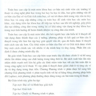 Toán Học Cao Cấp - Tập 1: Đại Số Và Hình Học Giải Tích