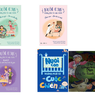 Combo sách nuôi con không phải cuộc chiến (bộ 4 cuốn) tặng cuốn truyện song ngữ chú bé bánh gừng