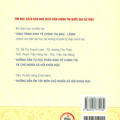 Hướng Dẫn Ôn Tập Môn Kinh Tế Chính Trị Mác - Lênin (Tài liệu ôn tập dựa theo Giáo trình Kinh tế Chính trị Mác - Lênin của Bộ Giáo dục và Đào tạo hiện hành)