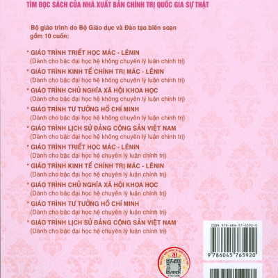 Combo 3 cuốn Giáo Trình Lịch Sử Đảng Cộng Sản Việt Nam + Giáo Trình Chủ Nghĩa Xã Hội Khoa Học +Giáo Trình Tư Tưởng Hồ Chí Minh (Dành Cho Bậc Đại Học Hệ Không Chuyên Lý Luận Chính Trị) - Bộ mới năm 2021