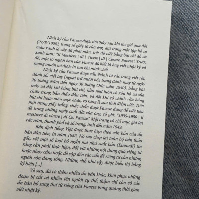 NGHỀ SỐNG – Cesare Pavese - Dư Tủ dịch - FORMApubli – NXB Thanh niên 