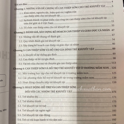 Sách Giáo Trình Can Thiệp Sớm Cho Trẻ Khuyết Tật