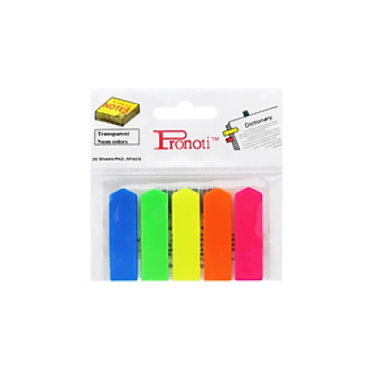 Giấy notes 5 màu nhựa Pronoti 45502