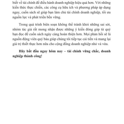 Quản Lý Tài Chính Thực Chiến Cho Doanh Nghiệp Nhỏ Và Vừa