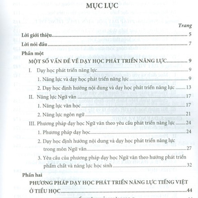 Dạy Học Phát Triển Năng Lực Môn Tiếng Việt Tiểu Học