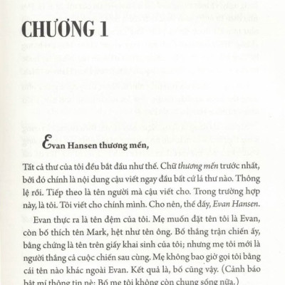 Evan Hansen Và Bức Thư Tuyệt Mệnh Dối Trá (PN)