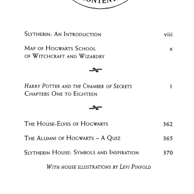 Harry Potter And The Chamber Of Secrets – Slytherin Edition (Hardback)