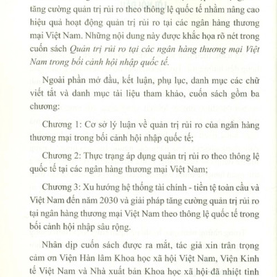 Quản Trị Rủi Ro Tại Các Ngân Hàng Thương Mại Việt Nam Trong Bối Cảnh Hội Nhập Quốc Tế