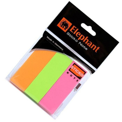 Giấy Ghi Chú Elephant 1x3 Inch 3 Màu OGP 159634