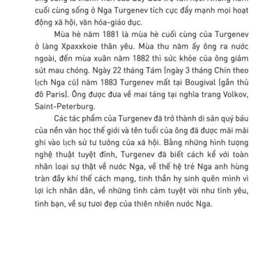 Cha Và Con - Ivan Turgenev - NNA