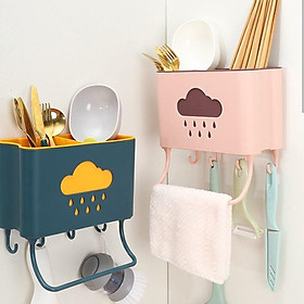 Khay Giỏ Để Đồ Đa Năng Dán Tường Hình Đám Mây - Kệ Đa Năng Dán Tường Hình Đám Mây Giao Màu Ngẫu Nhiên