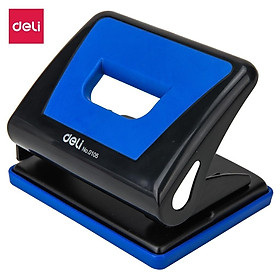 Máy đục lỗ 15 tờ Deli, Có thước căn chỉnh 3 màu Xanh dương, đỏ, ghi xám - 1 cái E0105