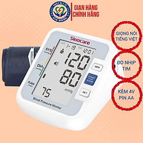 Đèn Ốp Trần Máy-Đo-Huyyết-Áp Sinocare Thông Minh Tự Động - Công Nghệ Đức, Hỗ Trợ Giọng Nói Tiếng Việt