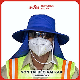 Nón tai bèo chất vải kaki thấm hút mồ hôi có vải che gáy phía sau che nắng tiện lợi mã NTBCG01