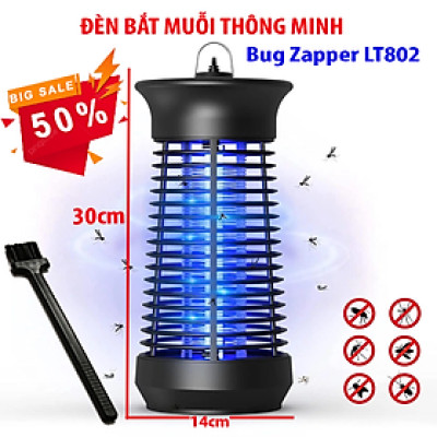 Máy Bắt Muỗi Thông Minh HIKITECH, Diệt Côn Trùng Đa Năng, Hiệu Quả. Tặng kèm Chổi Vệ Sinh Lồng Đèn