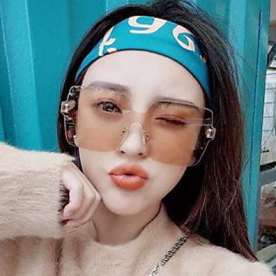 Kính màu Nâu nhạt Mắt vuông bản to đi Ngày và Đêm