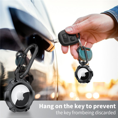Ốp Case Vỏ Bảo Vệ Armor Vân Carbon cho AirTag - Hàng Chính Hãng