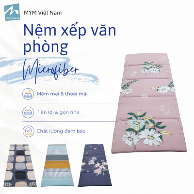Nệm ngủ văn phòng MYM, kích thước 70x180cm - dễ dàng xếp gọn (Khách Vui Lòng Chat Với Shop Để Chọn Mẫu)