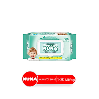 Combo Khăn Ướt Em Bé NUNA Hương Phấn 100 Miếng/Bao