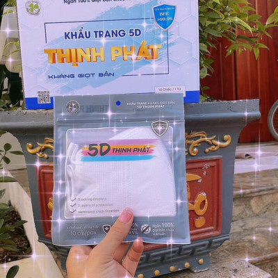 THÙNG 100C CHẾC KHẨU TRANG 5D NGĂN NGỪA GIỌT BẮN THINH PHÁT CHO NGƯỞI LỚN