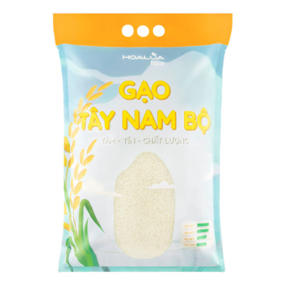 Gạo Tây Nam Bộ - Dẻo ít, mềm cơm, tơi xốp (Túi 5kg)