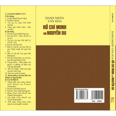 Sách Danh nhân văn hóa Hồ Chí Minh và Nguyễn Du ( xbtt)