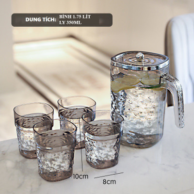 Bình nước Nhựa 1.75L và Ly nhựa 350ML (Phân loại bình và Ly bán riêng)