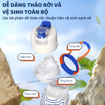 Bình nước thể thao tập gym có thể xịt khoáng Mideer Portable Spray Cup