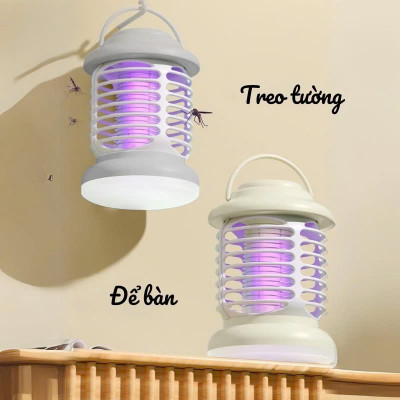 Máy Bắt Muỗi Mini Đèn Cắm Trại, Đèn Ngủ Diệt Côn Trùng, Cổng Sạc USB, Pin 1200mA - HÀNG CHÍNH HÃNG MINIIN