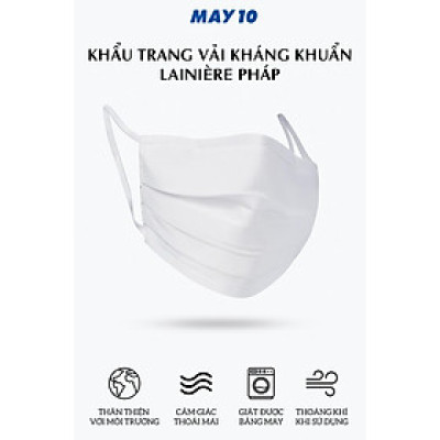 (túi 6 chiếc) KHẨU TRANG VẢI XUẤT DƯ MAY 10 - LAINIÈRE PHÁP