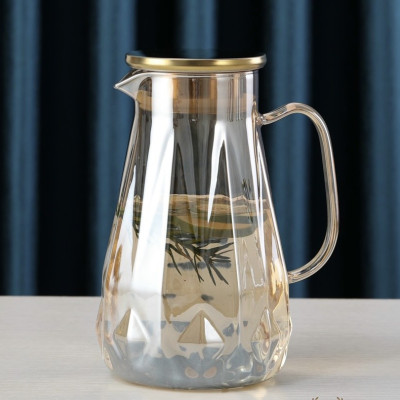 BỘ BÌNH ĐỰNG NƯỚC THỦY TINH CHỊU NHIỆT CAO CẤP KÈM 6 CỐC VÀ KHAY ÚP - VD83