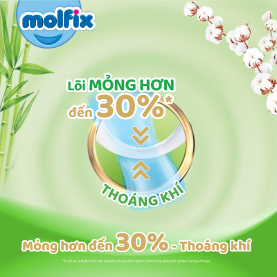 Tã/bỉm quần Molfix Thiên nhiên Super Jumbo L (9kg - 13kg) - Gói 54+8 miếng